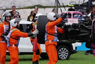 Colapinto chocó en la Sprint del Gran Premio de Brasil
