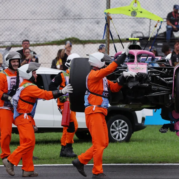 Colapinto chocó en la Sprint del Gran Premio de Brasil